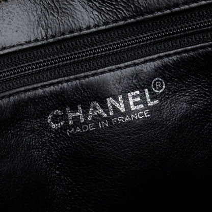 Chanel Vintage Black Caviar Leather Medallion Tote