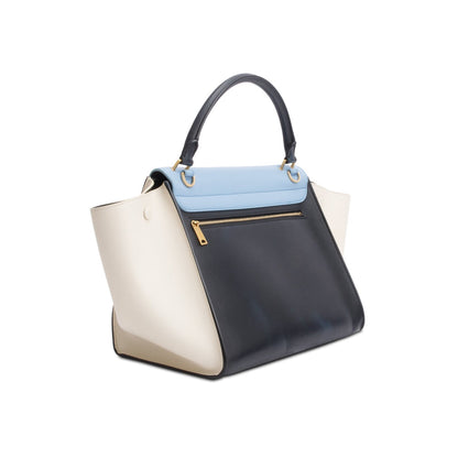 Celine Tricolor Calfskin Leather Medium Trapeze Bag
