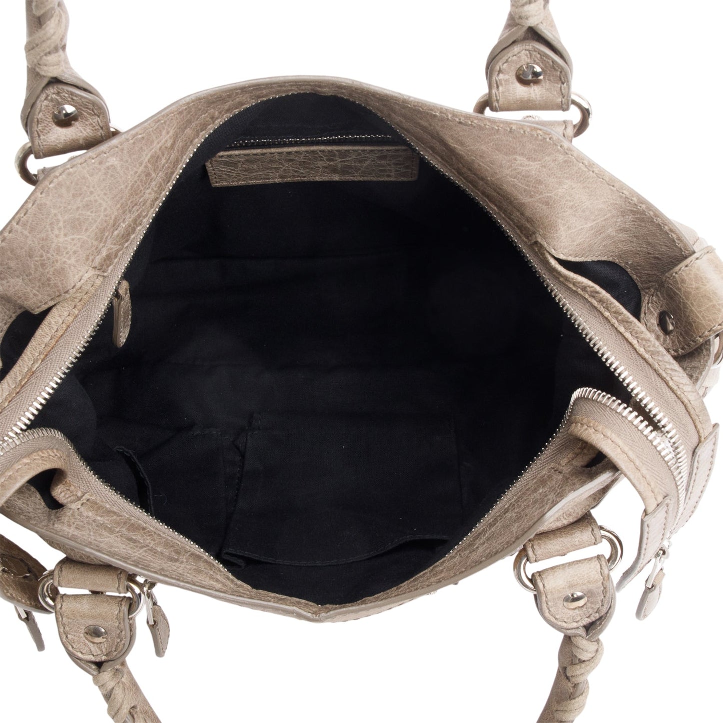 Balenciaga Taupe Motocross Agneau Leather Giant 12 City Bag