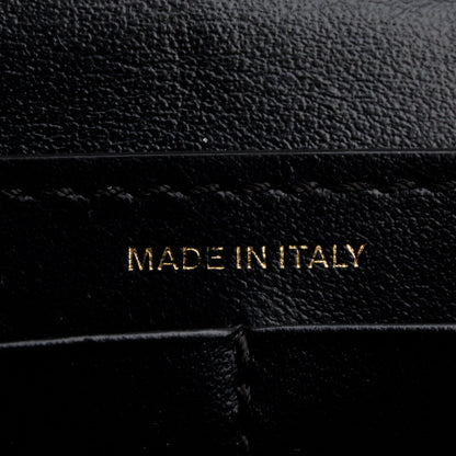 Burberry Black Calfskin Leather TB Hanna Wallet on Chain