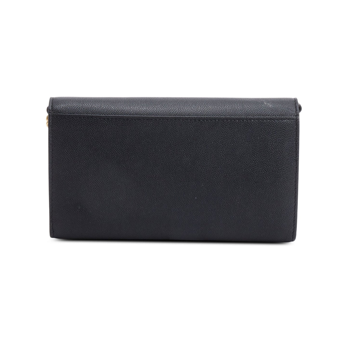 Burberry Black Calfskin Leather TB Hanna Wallet on Chain