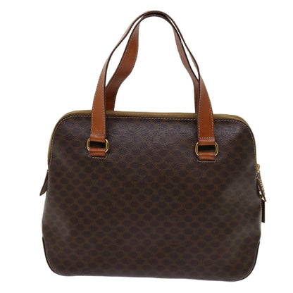 Luxury CELINE Macadam Canvas Hand Bag PVC Leather Brown  63444