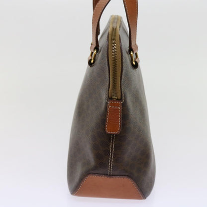 Luxury CELINE Macadam Canvas Hand Bag PVC Leather Brown  63444