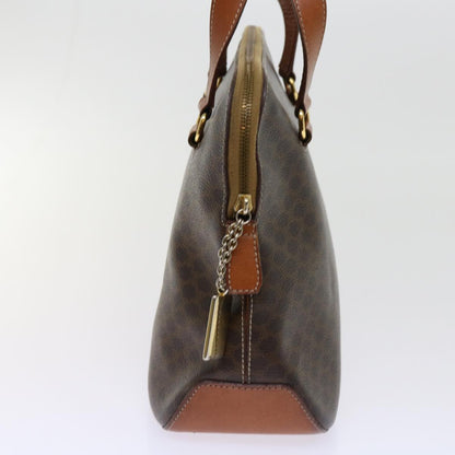 Luxury CELINE Macadam Canvas Hand Bag PVC Leather Brown  63444