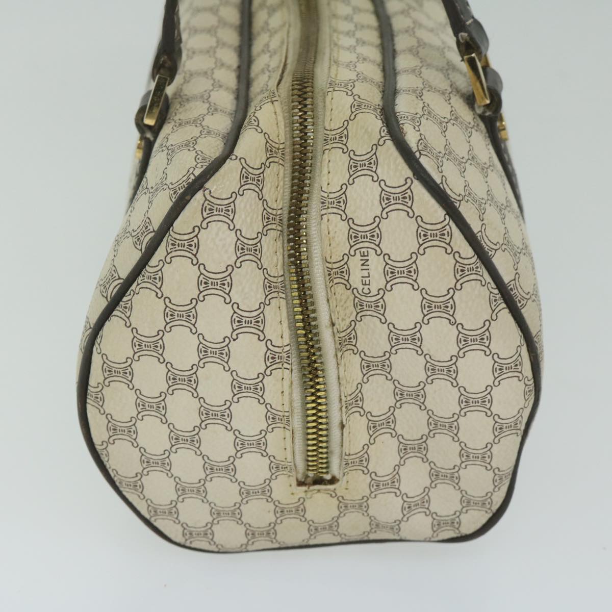 Luxury CELINE Macadam Canvas Hand Bag PVC Leather Whe  63493