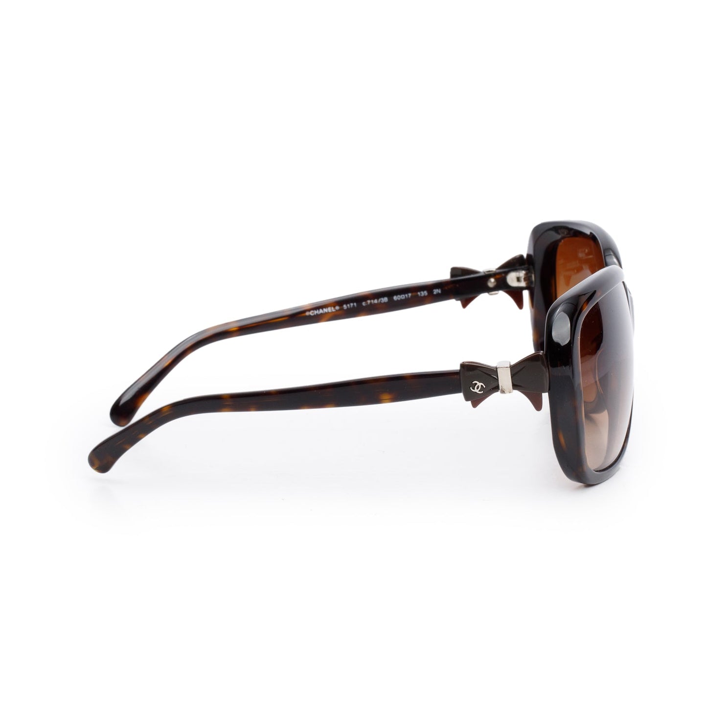 Chanel 5171 Havana Acetate CC Bow Sunglasses