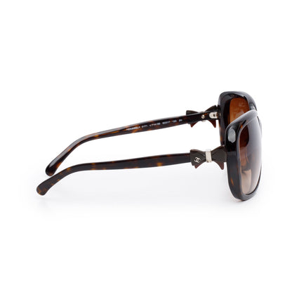 Chanel 5171 Havana Acetate CC Bow Sunglasses