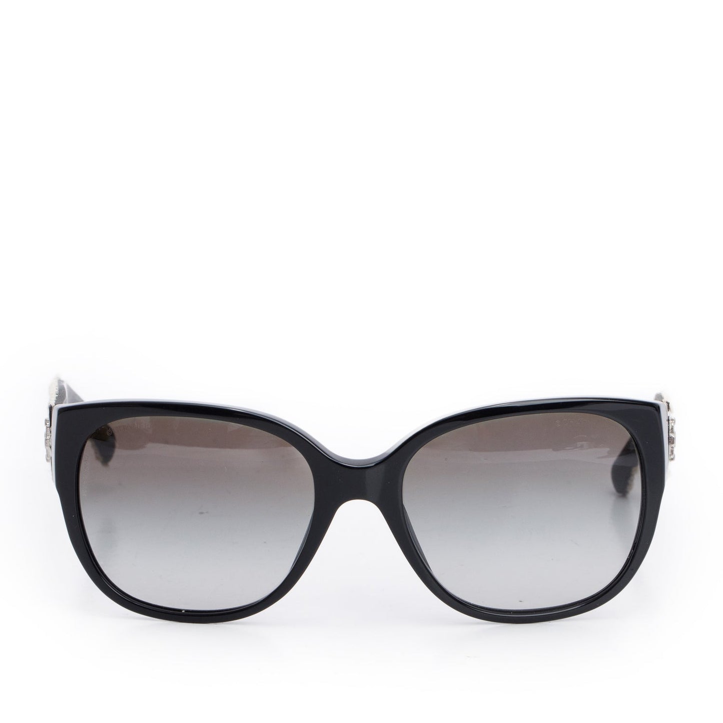 Chanel 5237 Black Acetate Tweed CC Sunglasses
