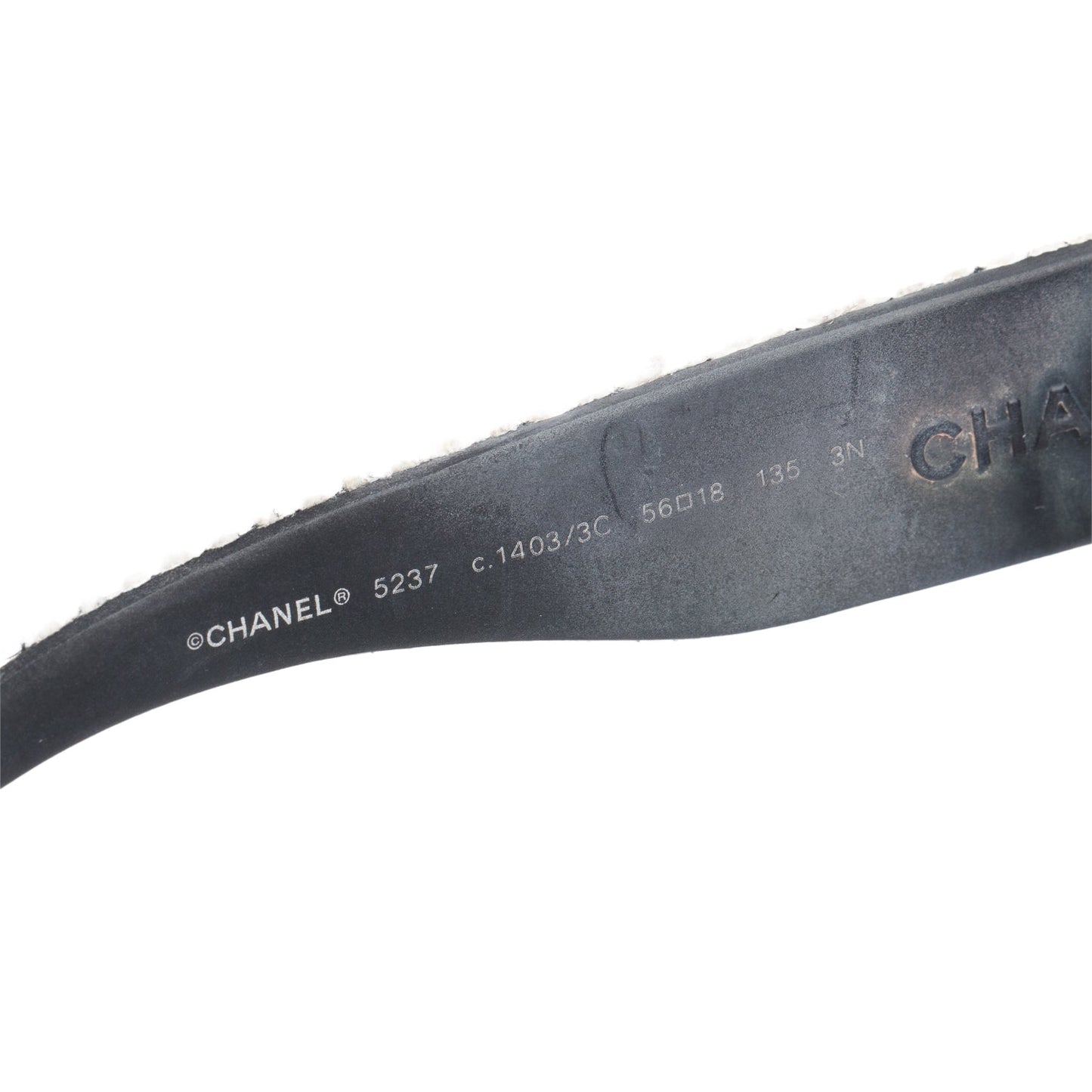 Chanel 5237 Black Acetate Tweed CC Sunglasses