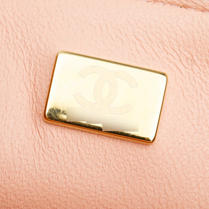 Chanel 2022 Peach Quilted Lambskin Leather Classic Square Mini Flap Bag