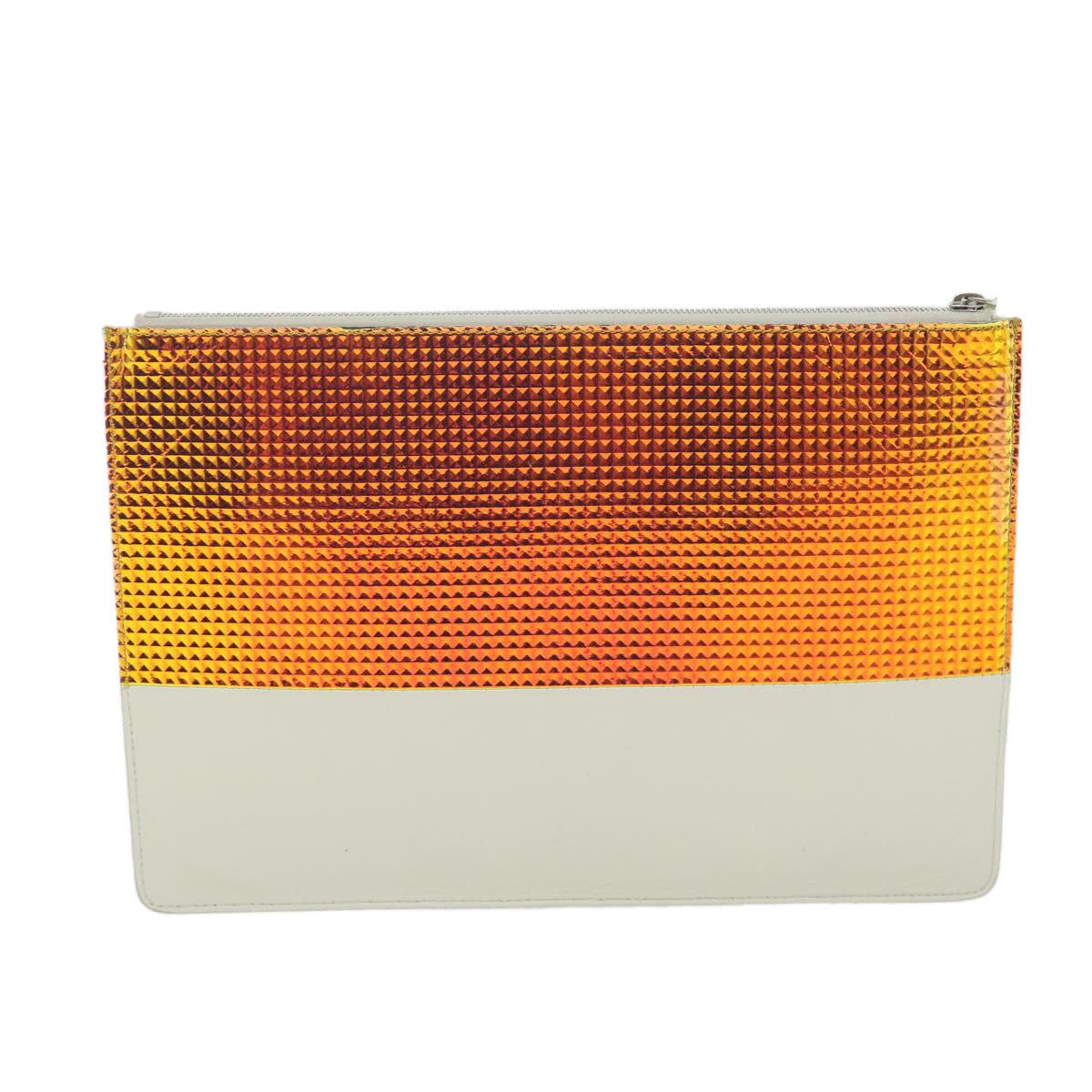 Luxury CELINE Clutch Bag Leather Cream  63559