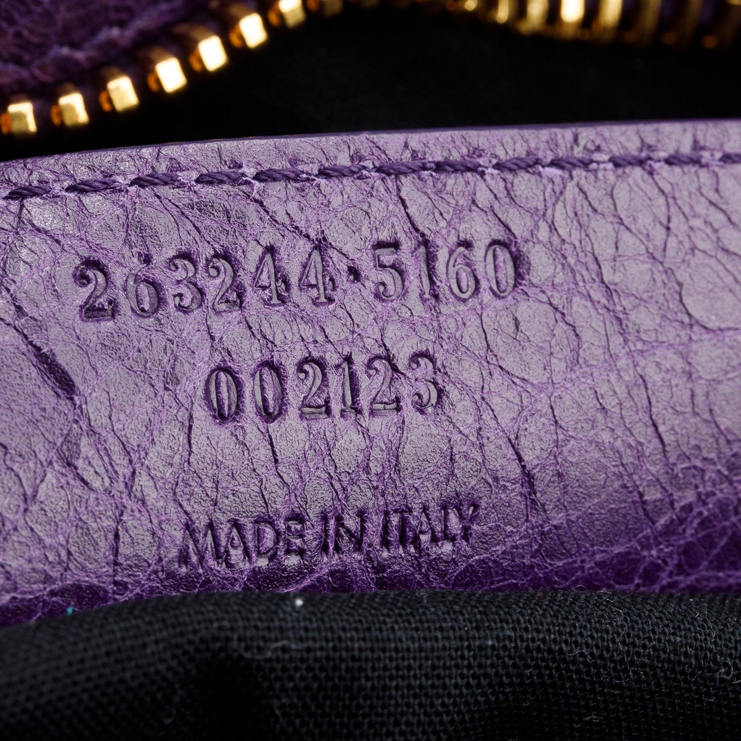 Balenciaga Purple Distressed Arena Leather Giant 21 City Bag