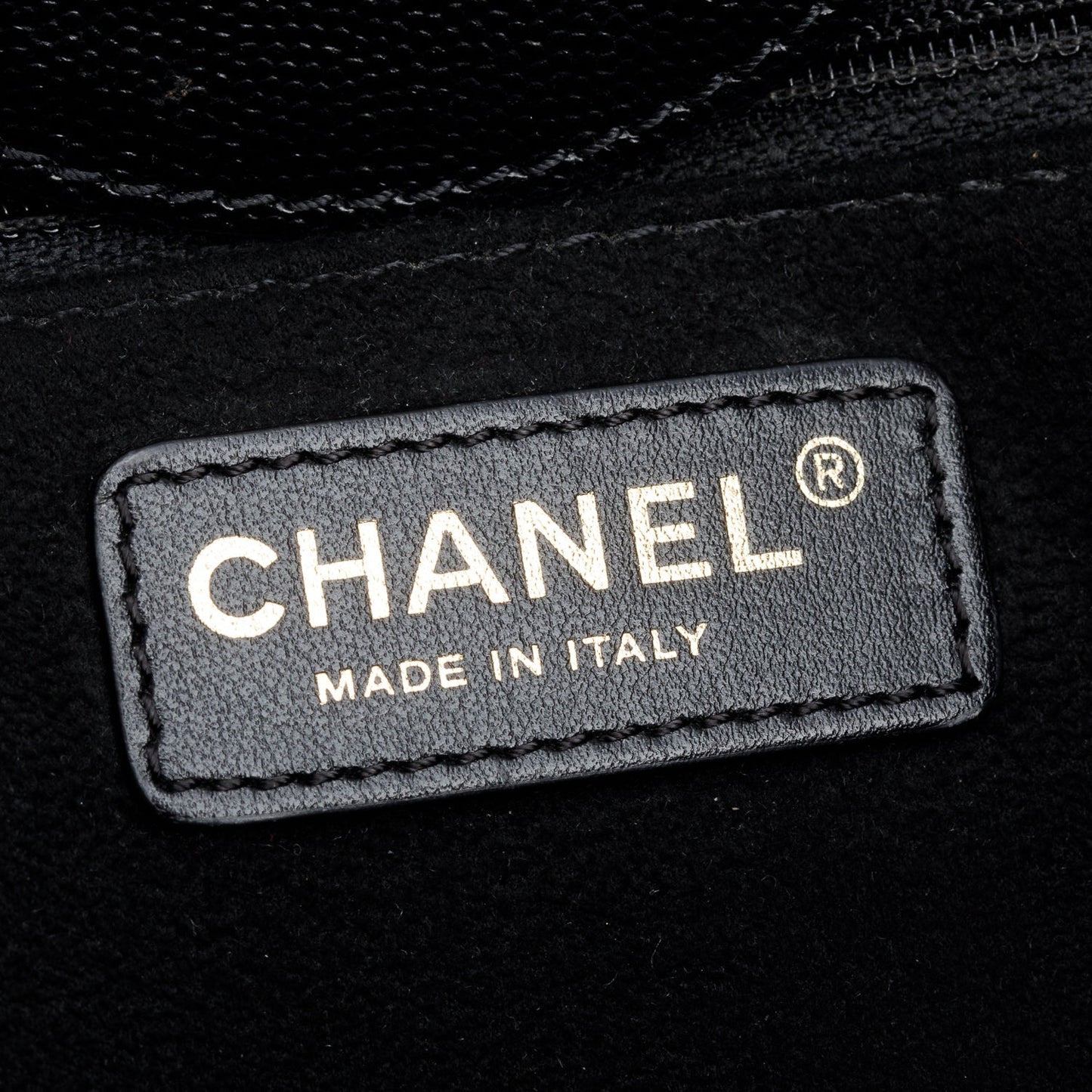 Chanel Black Caviar Leather Medium Studded Deauville Tote
