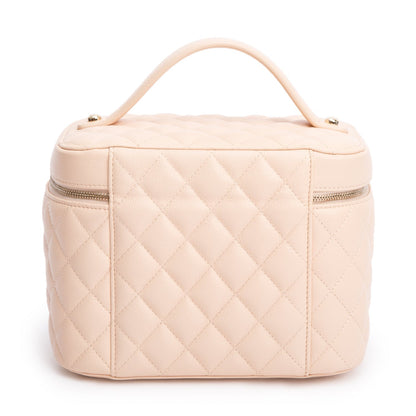 Chanel 2023 Beige Quilted Caviar Leather Large Vanity Top Handle