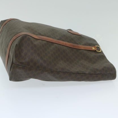 Luxury CELINE Macadam Canvas Tote Bag PVC Leather Brown  63637