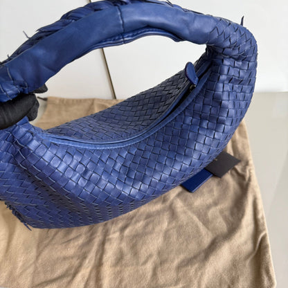 Bottega Veneta Veneta Hobo Small Navy Intrecciato Leather Bag 40cm