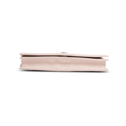 Christian Dior Beige Grained Calfskin Leather Diorama Croisiere Long Wallet on Chain
