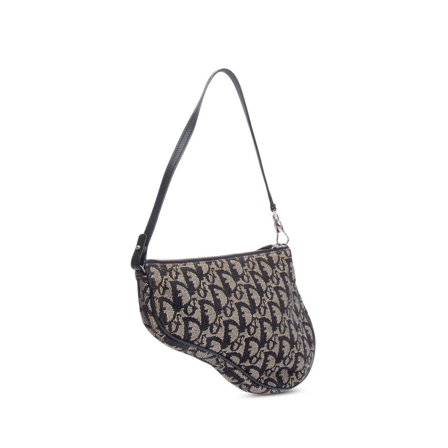 Christian Dior Black Diorissimo Saddle Pochette