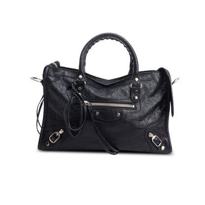 Balenciaga Black Agneau Le City Bag Small