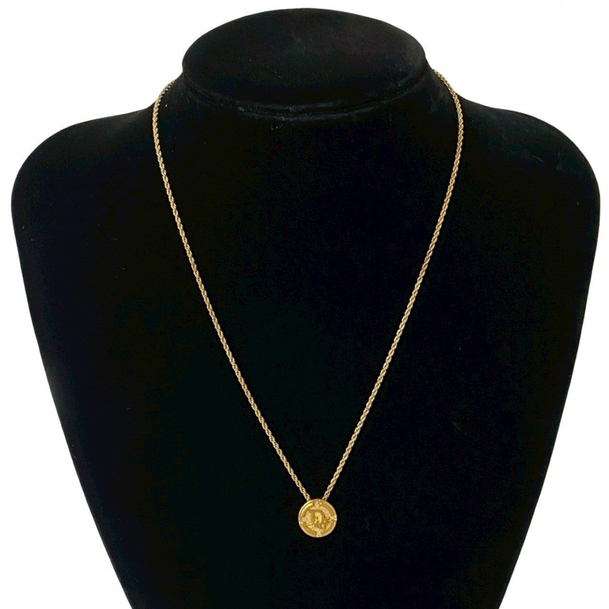 Dior Necklace Gold Plated gold logo motif Women