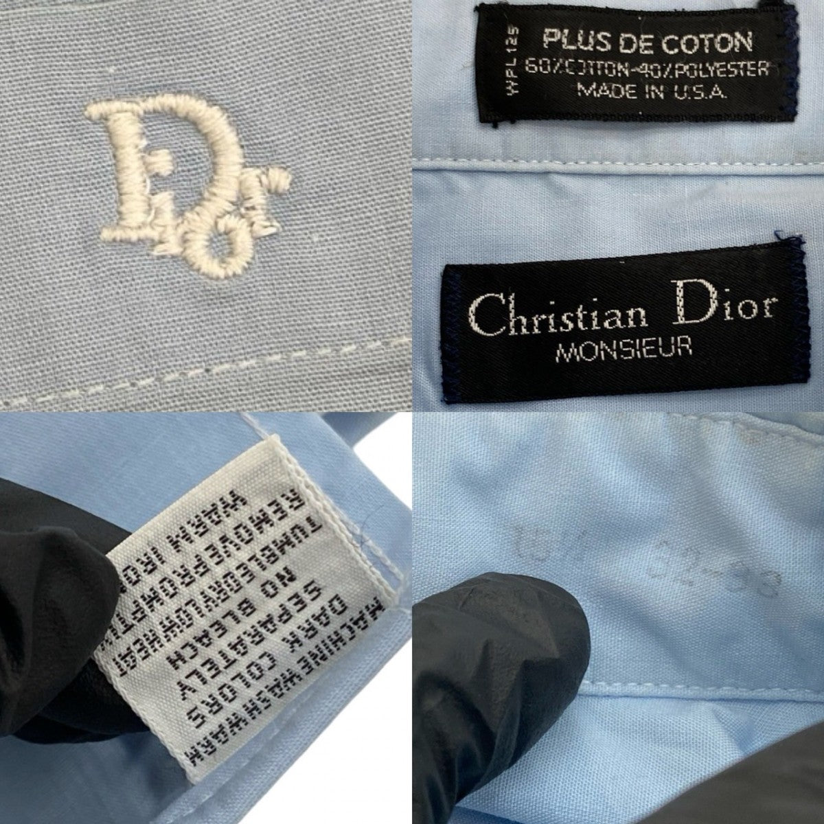 Dior Long sleeve shirt cotton blue 15 1/2
