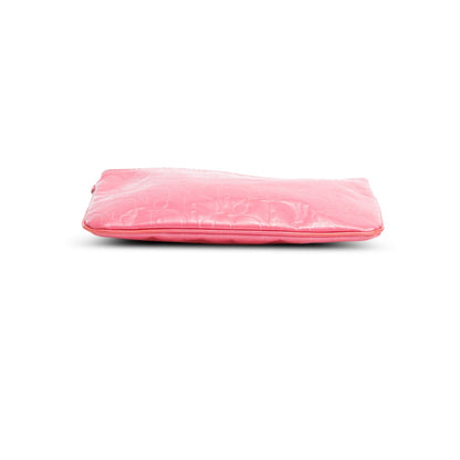 Christian Dior Pink Patent Leather Diorissimo Oblique Wristlet