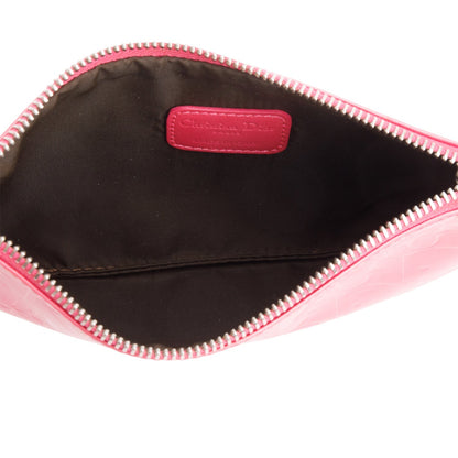Christian Dior Pink Patent Leather Diorissimo Oblique Wristlet
