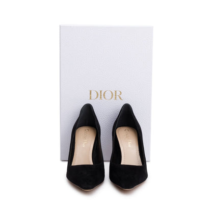 Christian Dior Black Suede D-Fame Pumps, Size 36
