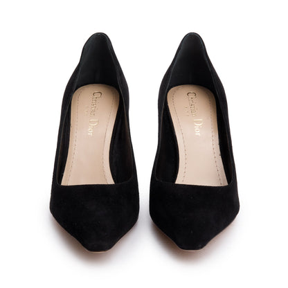 Christian Dior Black Suede D-Fame Pumps, Size 36