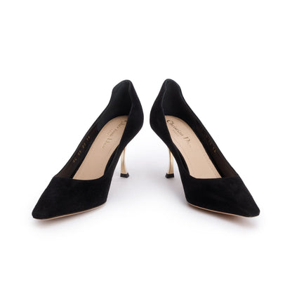 Christian Dior Black Suede D-Fame Pumps, Size 36