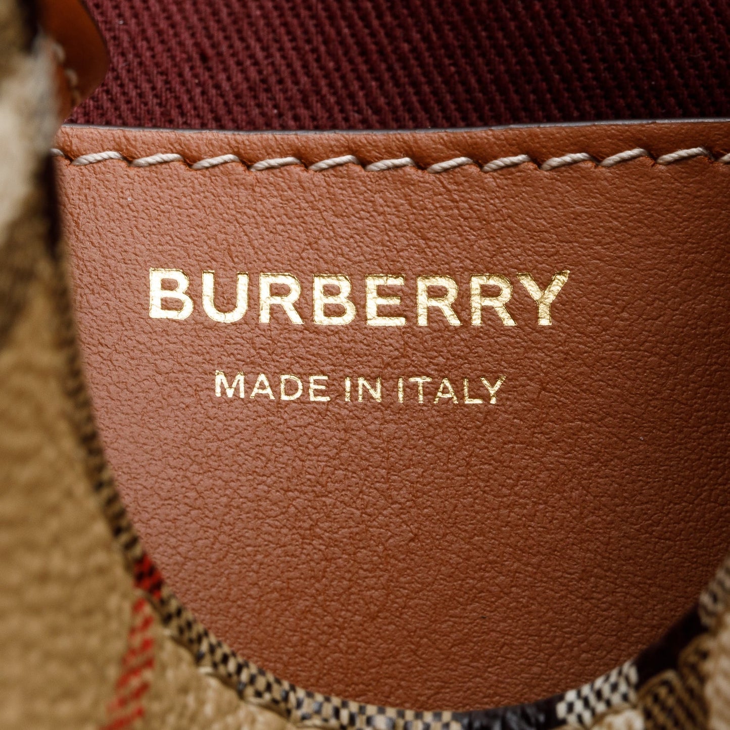 Burberry Check Coated Canvas Small TB Bucket Bag