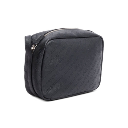 Balenciaga Black Leather Logo Everyday Small Camera Bag