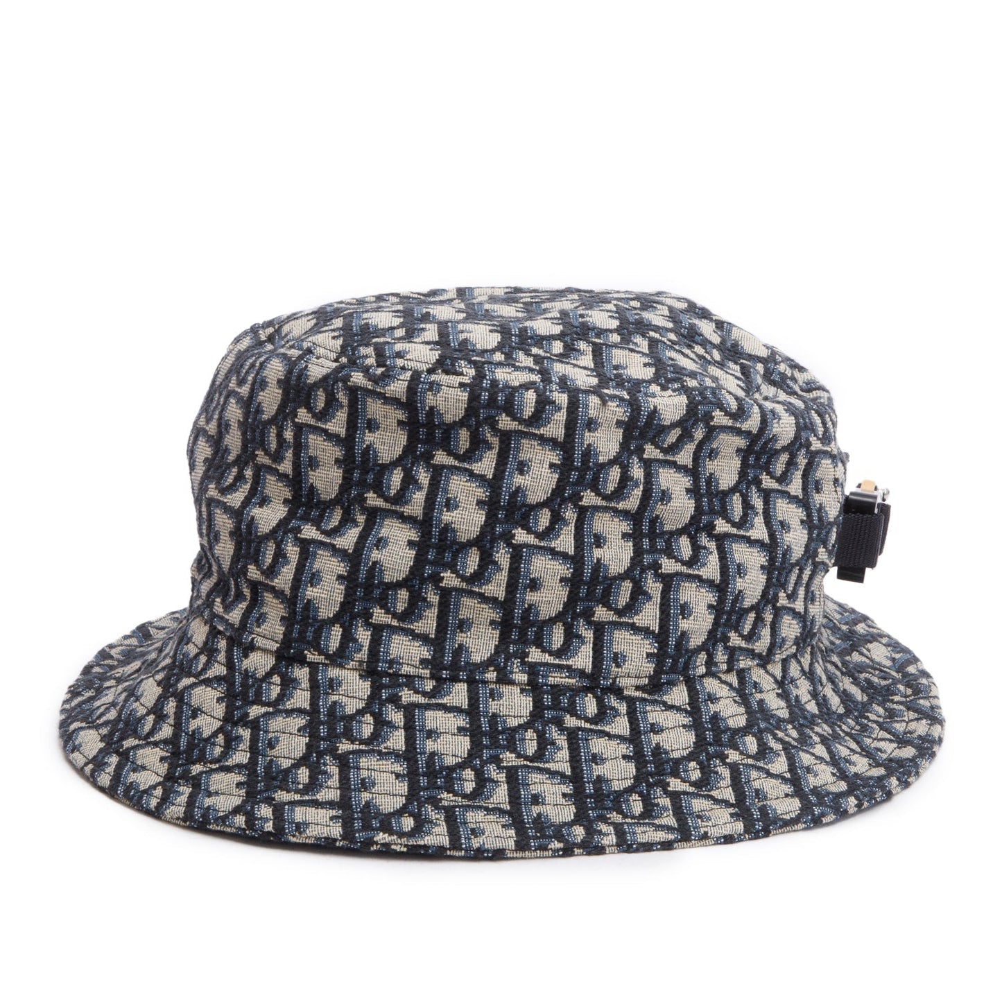 Christian Dior Navy Oblique Buckle Bucket Hat, Size M