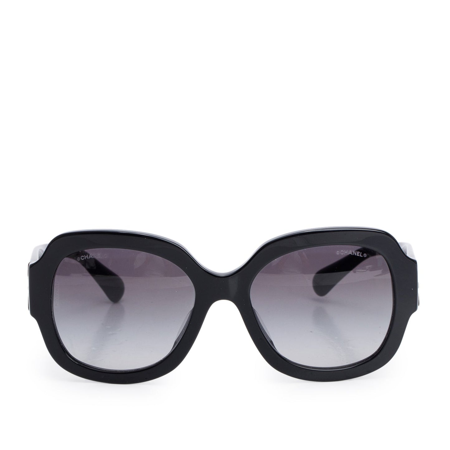 Chanel 5373A Black Acetate CC Oversized Sunglasses