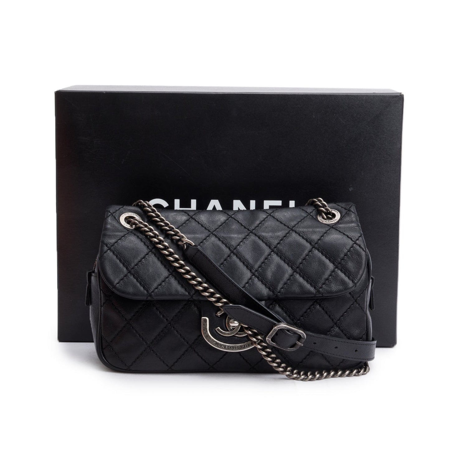Chanel Black Quilted Calfskin Leather Paris-Edinburgh Coco Sporran Flap Bag