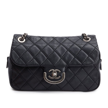 Chanel Black Quilted Calfskin Leather Paris-Edinburgh Coco Sporran Flap Bag