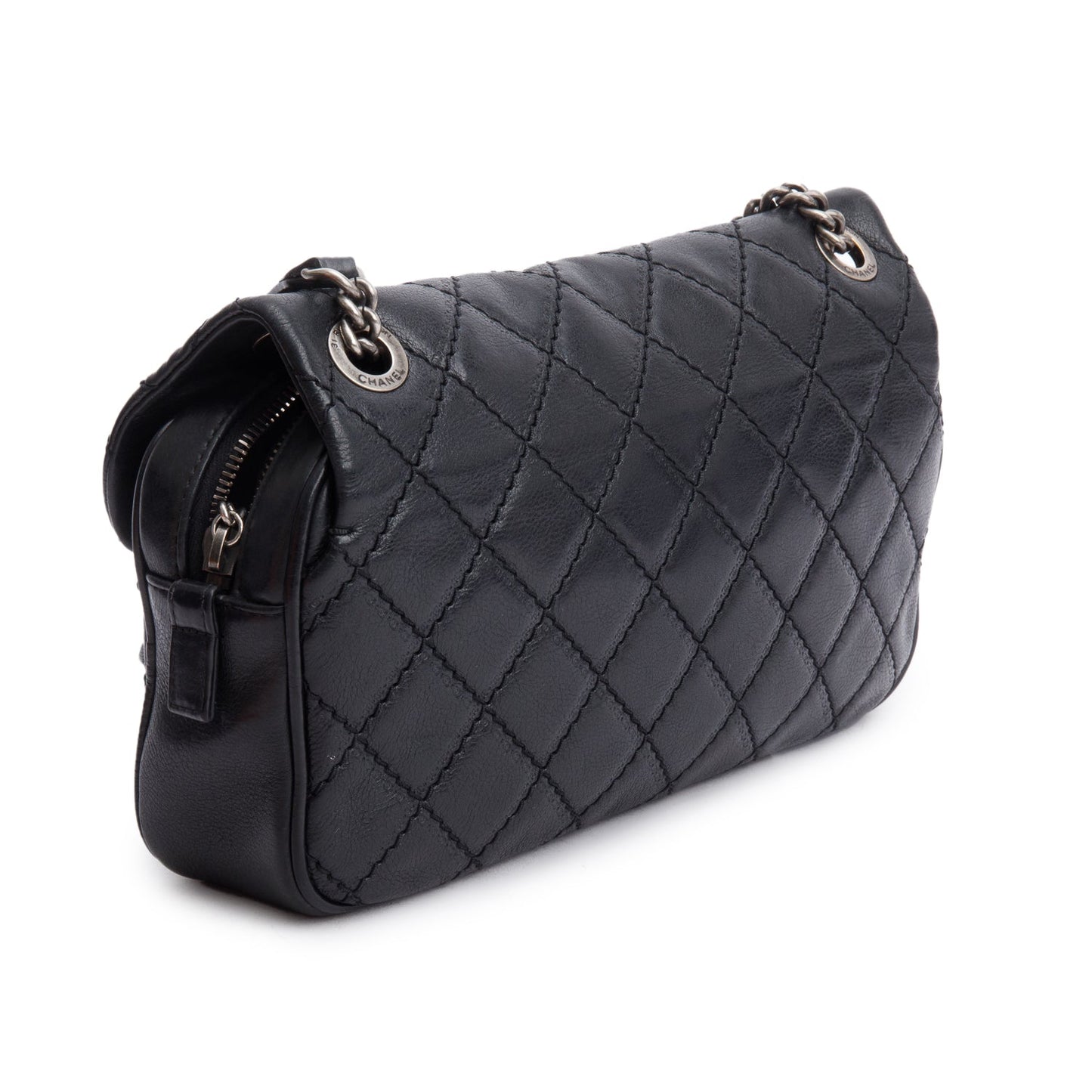 Chanel Black Quilted Calfskin Leather Paris-Edinburgh Coco Sporran Flap Bag