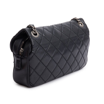 Chanel Black Quilted Calfskin Leather Paris-Edinburgh Coco Sporran Flap Bag