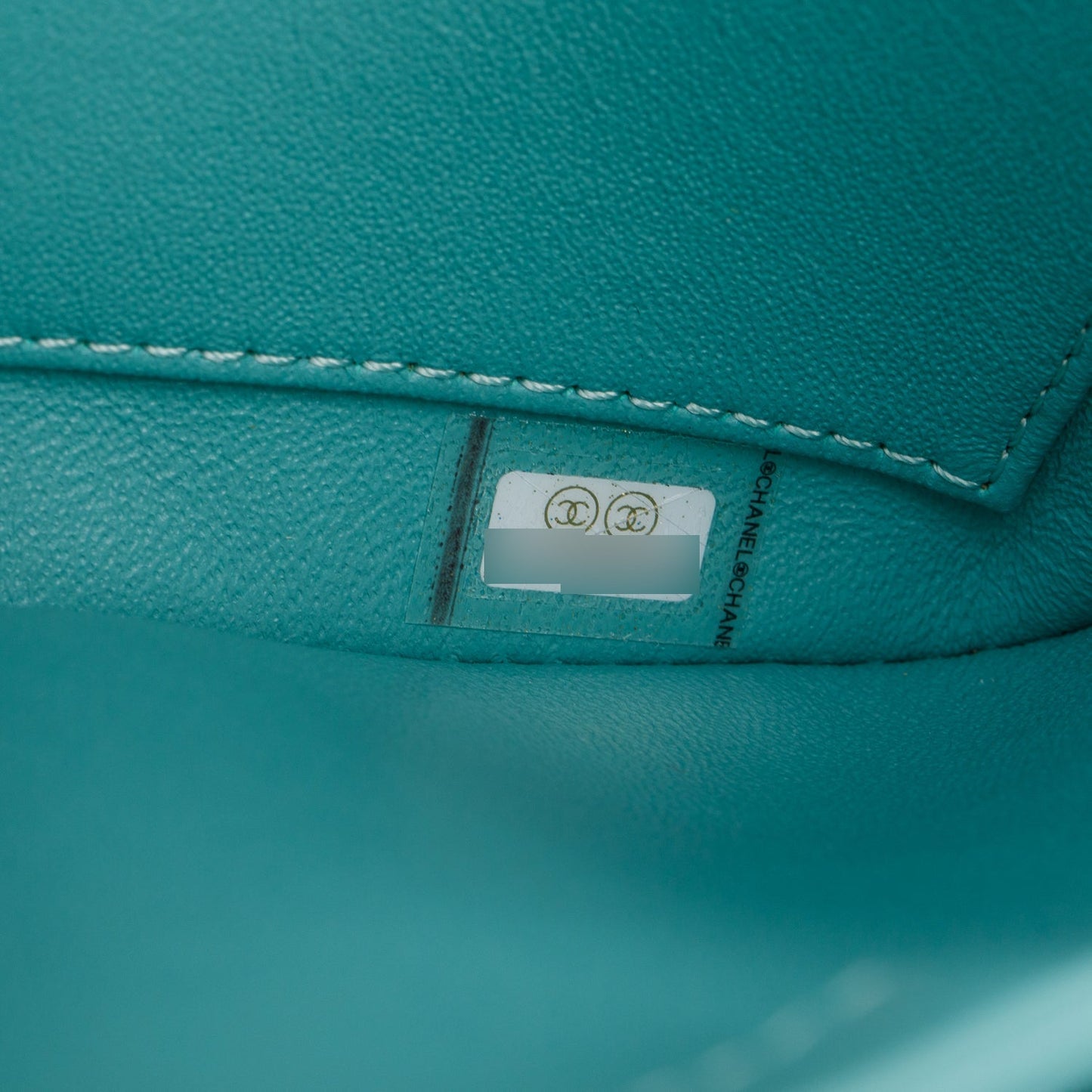 Chanel 2021 Teal Lambskin Quilted Small Trendy Top Handle Bag