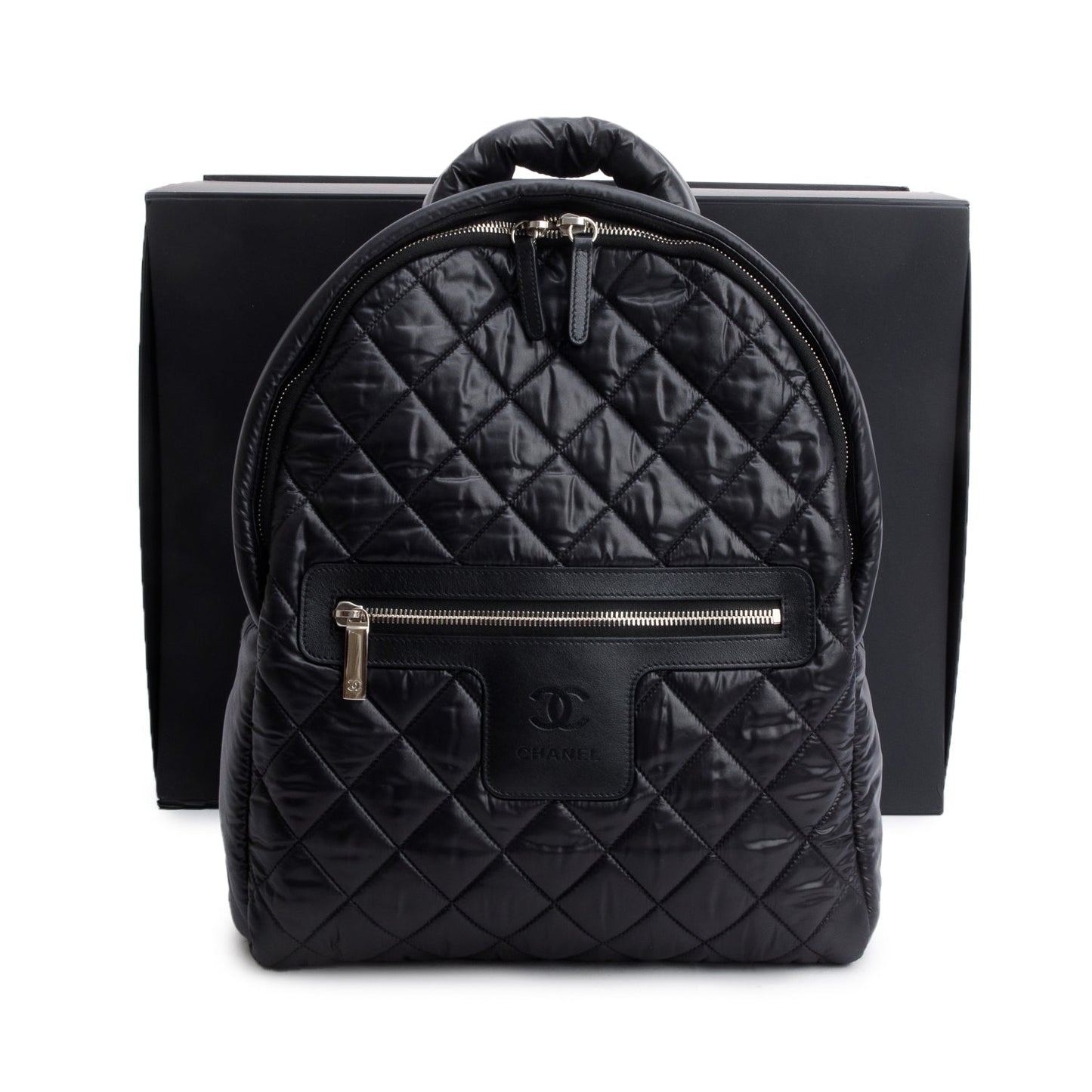 Chanel Black Nylon Quilted Coco Coocoon Backpack