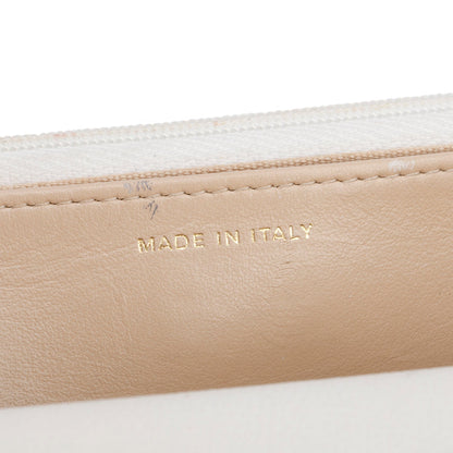 Chanel White Caviar Quilted Twist Your Buttons Wallet on Chain