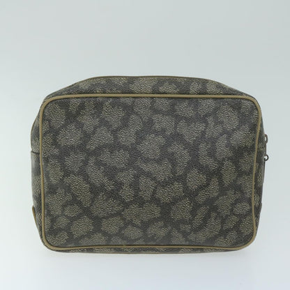 Luxury BurberrySs Saint Laurent Clutch Bag PVC Leather 3Set Black Beige Auth 63887
