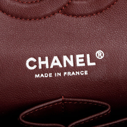 Chanel Black Quilted Lambskin Leather Classic Medium Double Flap Bag