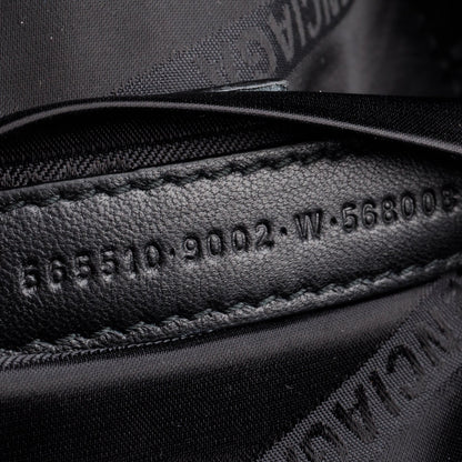 Balenciaga White Logo Embossed Leather XS Souvenir Belt Bag