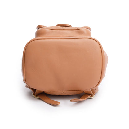 Chanel Beige Lambskin Quilted Small Duma Drawstring Backpack