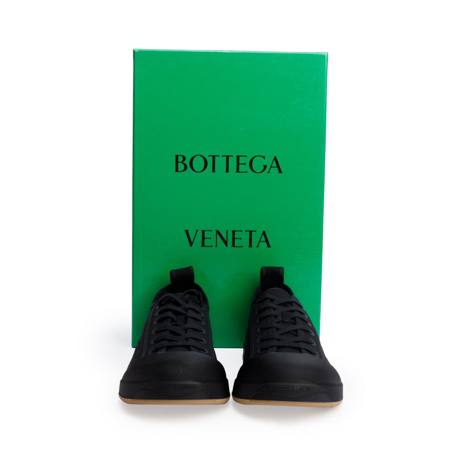 Bottega Veneta Black Canvas Vulcan Sneakers, Men's Size 44