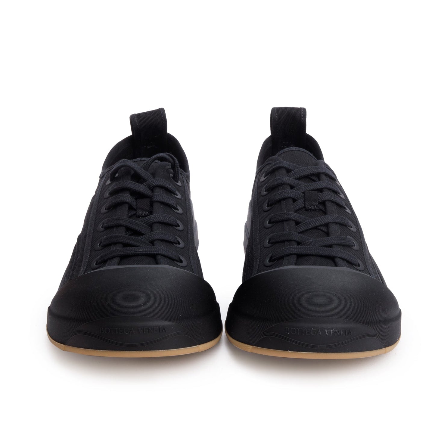 Bottega Veneta Black Canvas Vulcan Sneakers, Men's Size 44