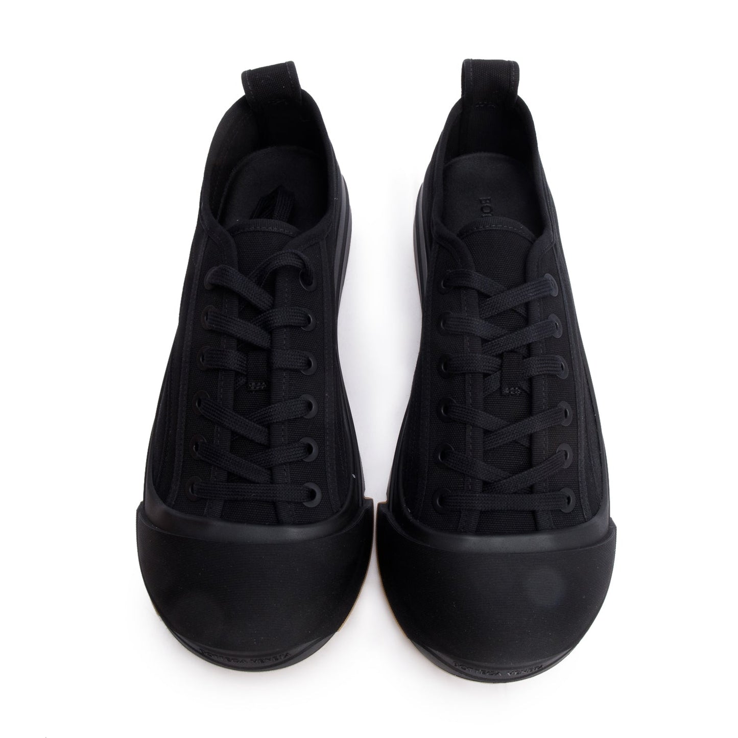Bottega Veneta Black Canvas Vulcan Sneakers, Men's Size 44