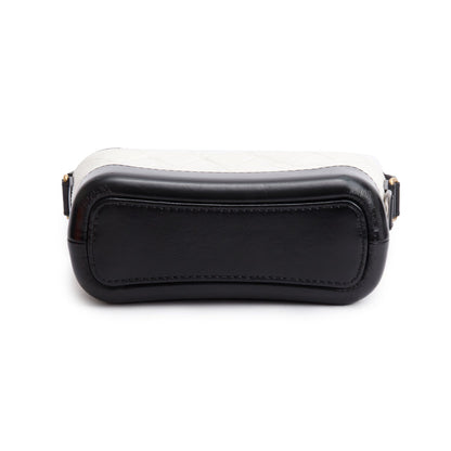 Chanel Black & White Aged Calfskin Leather Small Gabrielle Hobo