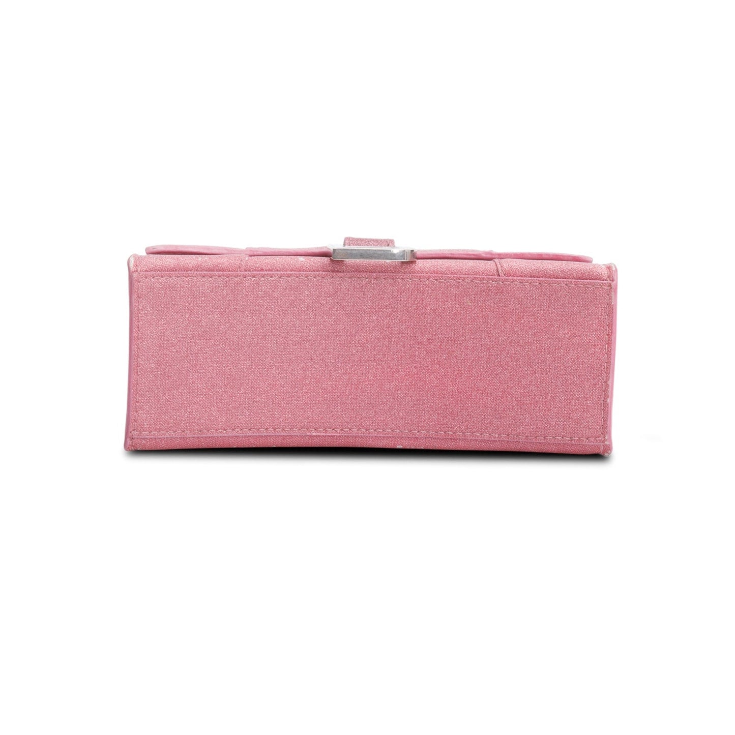 Balenciaga Pink Glitter XS Hourglass Top Handle Bag